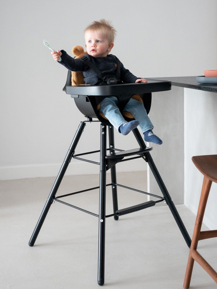 Childhome Evolu Extra Set Lange Poten + Voetsteun - Hout - Zwart Best