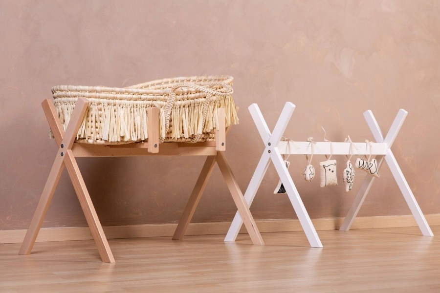 Childhome Tipi Staander Voor Moses Mand + Baby Gym - Hout - Naturel Hot