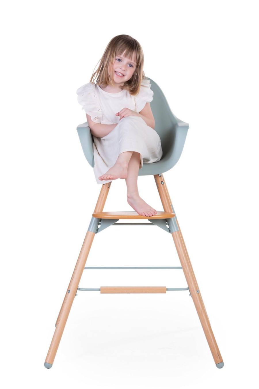 Childhome Evolu Extra Set Lange Poten + Voetsteun - Hout - Munt Hot