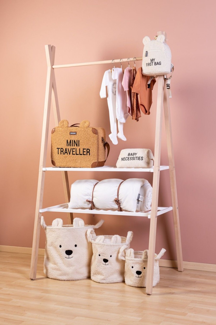 Childhome Opbergmand - 25X20X20 Cm - Teddy - Ecru New