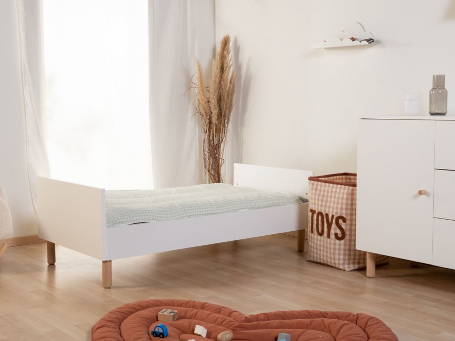 Childhome Wonder White - Meegroeibed - 70X140 Cm + Zijlatten Hot