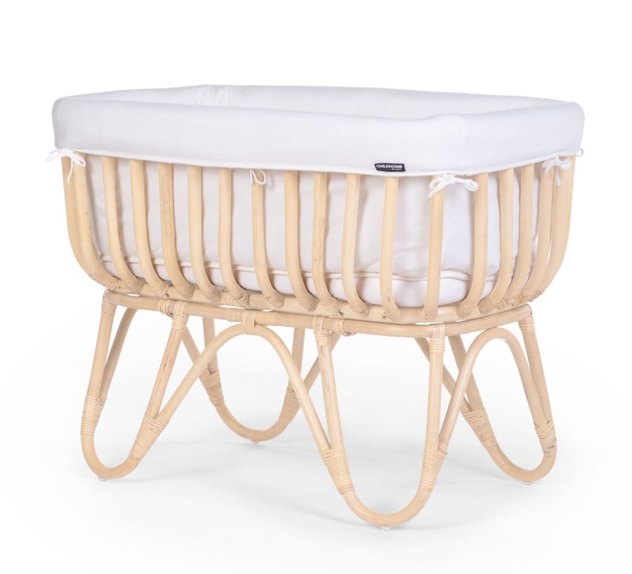 Childhome Omrander Voor Rattan Wieg Rechthoekig - Jersey - Ecru Hot