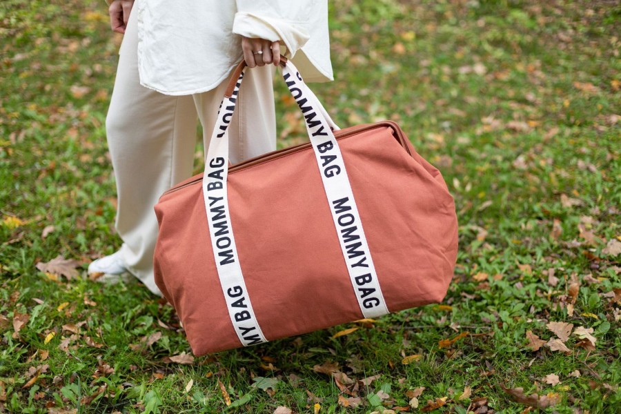 Childhome Mommy Bag ® Verzorgingstas - Signature - Canvas - Terracotta Online