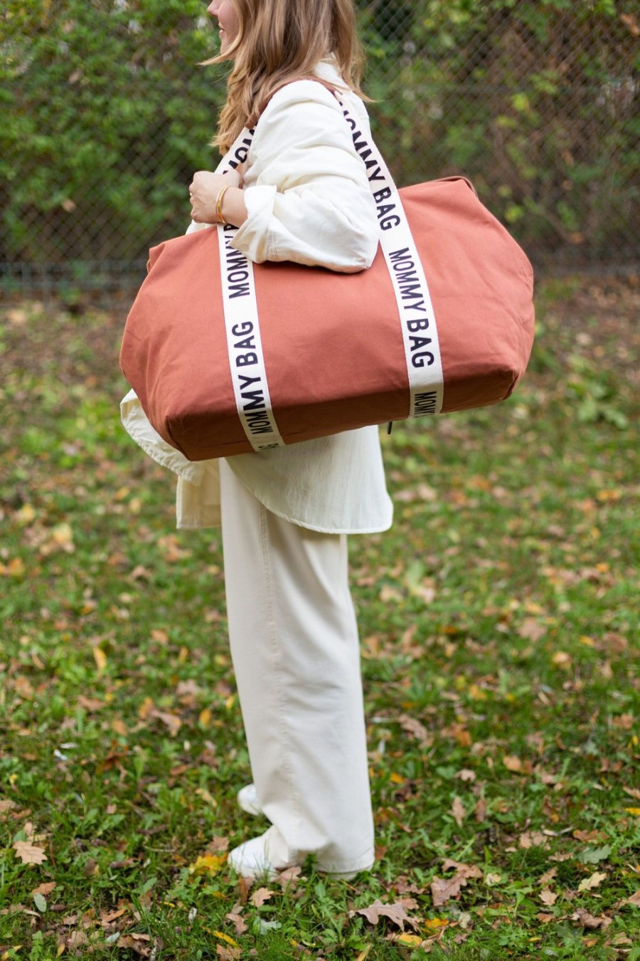 Childhome Mommy Bag ® Verzorgingstas - Signature - Canvas - Terracotta Online