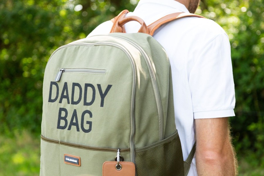 Childhome Daddy Bag Verzorgingsrugzak - Canvas - Kaki Hot