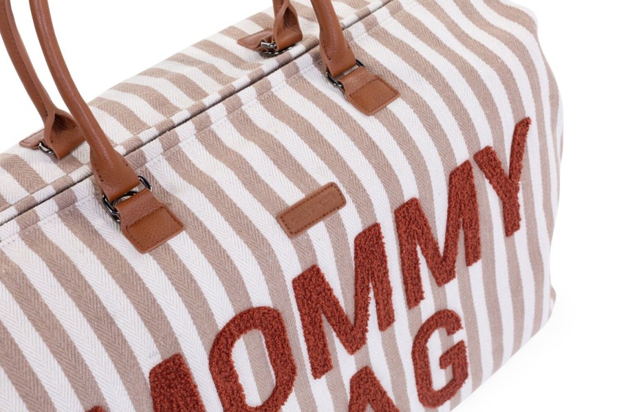 Childhome Mommy Bag ® Verzorgingstas - Stripes - Nude/Terracotta Online