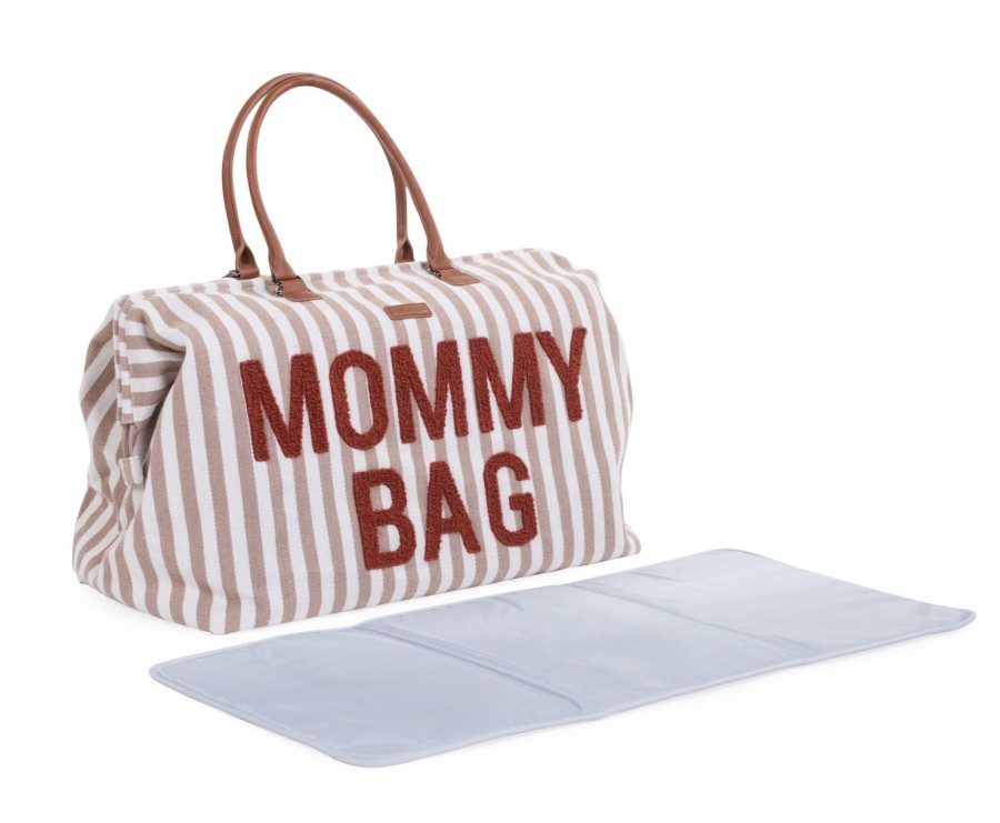 Childhome Mommy Bag ® Verzorgingstas - Stripes - Nude/Terracotta Online