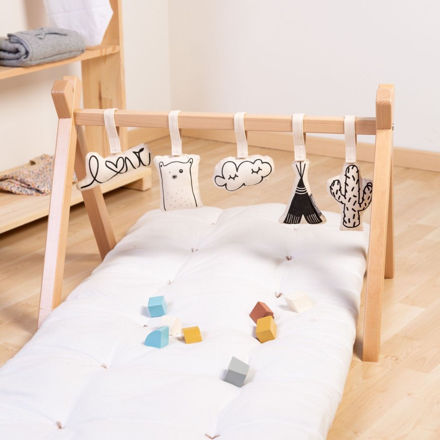 Childhome Baby Gym Figuurtjes - Canvas - Set Van 5 Hot