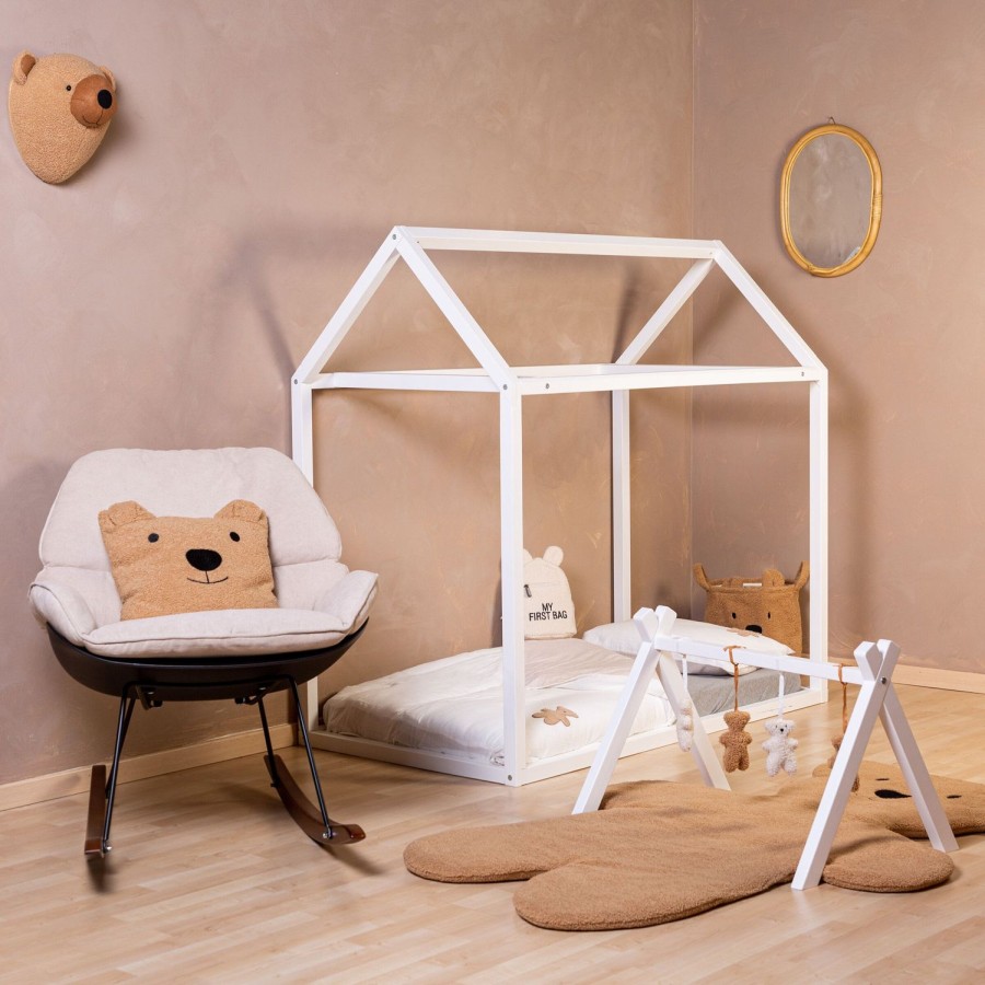 Childhome Donsovertrek + Kussensloop - 100X140 Cm - Jersey Melange Beige / Mousseline Teddy New