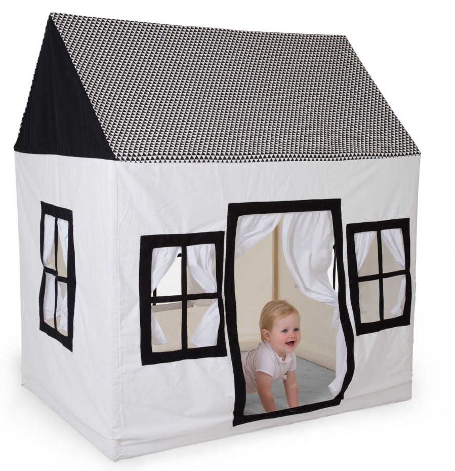 Childhome Groot Speelhuis - 125X95X145 Cm - Katoen Polyester - Zwart Wit Wholesale